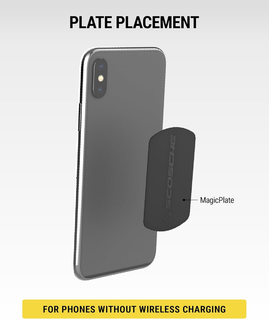 MAGRKI Magicmount Magnetic Mount Replacement Plate Kit for Mobile Devices, Black